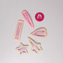 M Maxglam Beauty 15 pcs Dopamine side Clip Hairpin Colorful Star Hairpin for Girls Cute bangs bb clip Side clip Hair clip headpiece