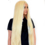 Long Blonde Human Hair T Part Lace Wig Silky Straight